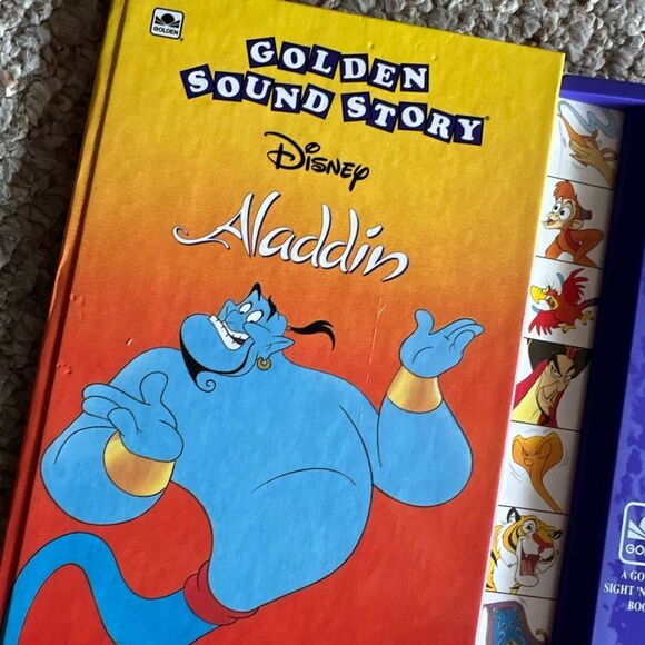 A golden Sight n sound book - Aladdin golden sound story vintage 1992 - works - Picture 2 of 4